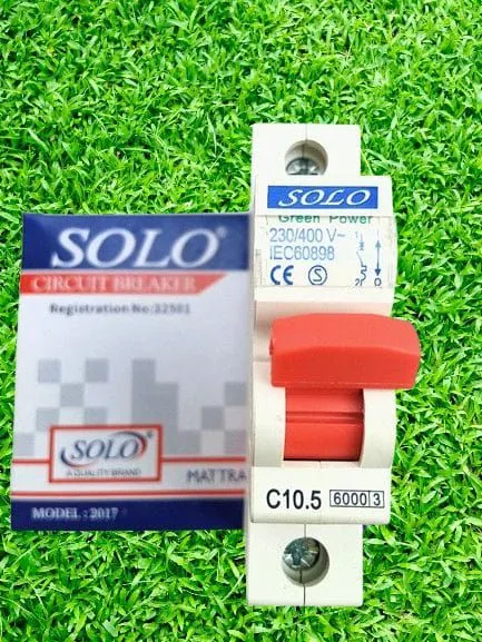 Solo Safety Breaker - MCB Circuit Breaker - Miniature AC Circuit Breake