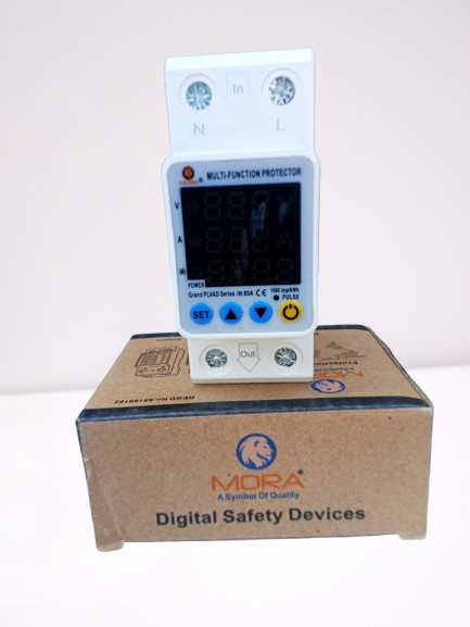 MORA Digital Voltage Protection Device – 80 Amp Heavy Duty with Kilowatt (kWh) Unit Lock & Ampere Lock System