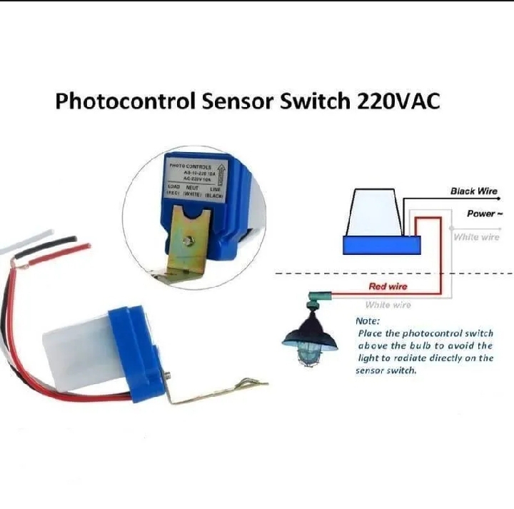 Solo Automatic Outdoor Light Sensor Switch 220V 10A – Photocell Sun Light ON/OFF Dusk to Dawn Switch | Street & Garden Light Control Sensor - Image 3